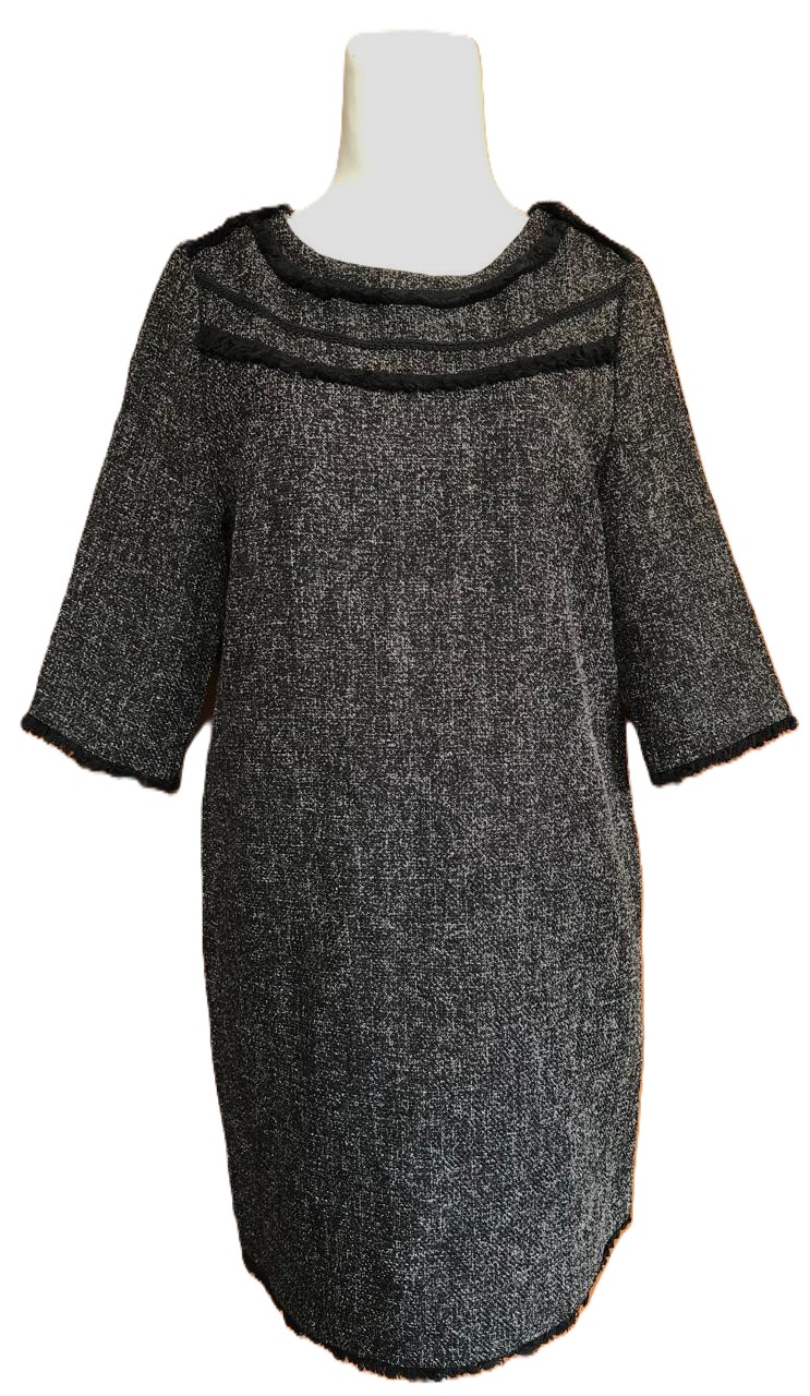 Classic Tweed Black Dress